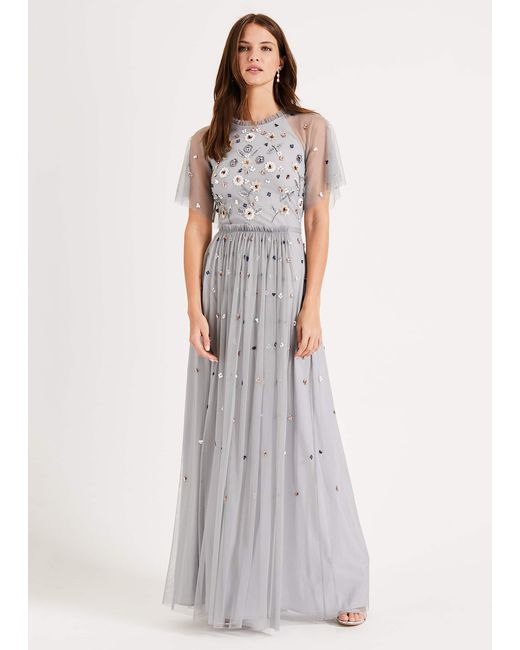 Phase Eight White Celestra Embellished Maxi Dress