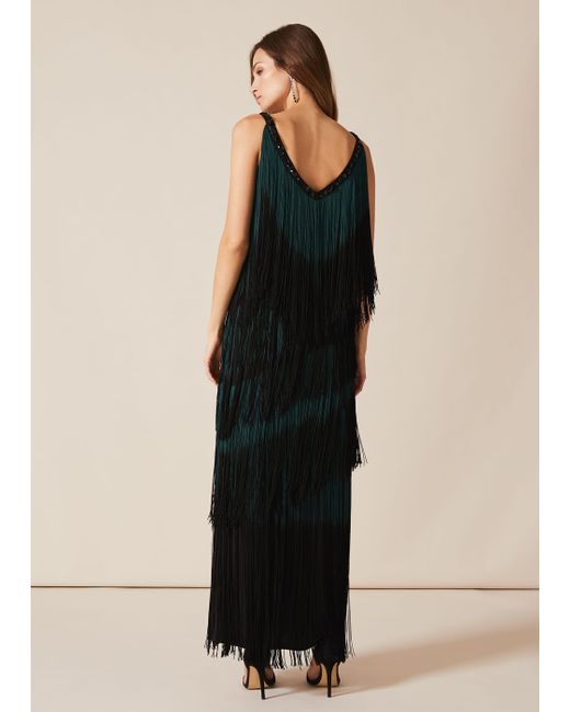 Phase Eight Black Tina Tassel Maxi Dress