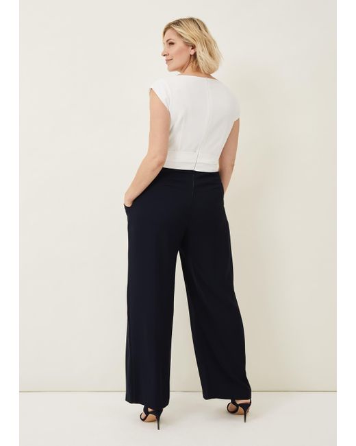Phase Eight Blue Janey Knot Detail Jumpsuit