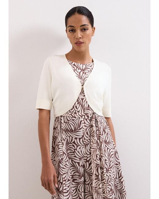 Phase Eight White Riah Bolero Shrug