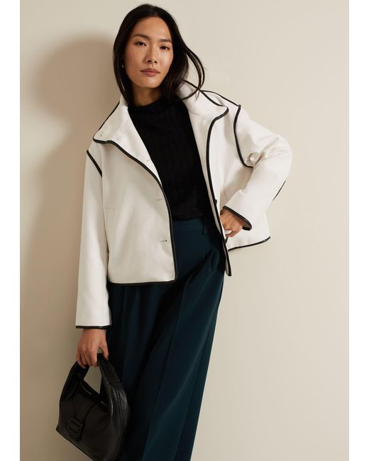 Phase Eight Natural Marlow Tipped Edge Jacket