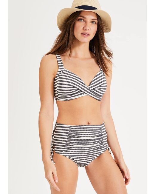 Phase Eight Blue September Striped Bikini Top