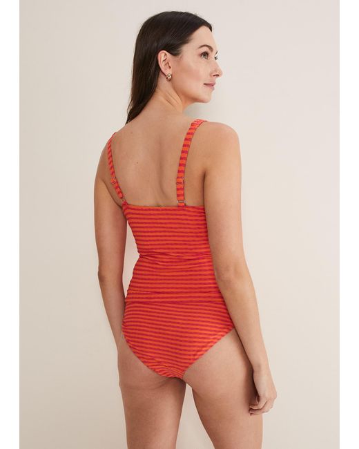 Phase Eight Red Thea Striped Tankini Top