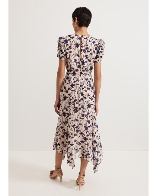 Phase Eight White Verity Filcoupe Floral Dress