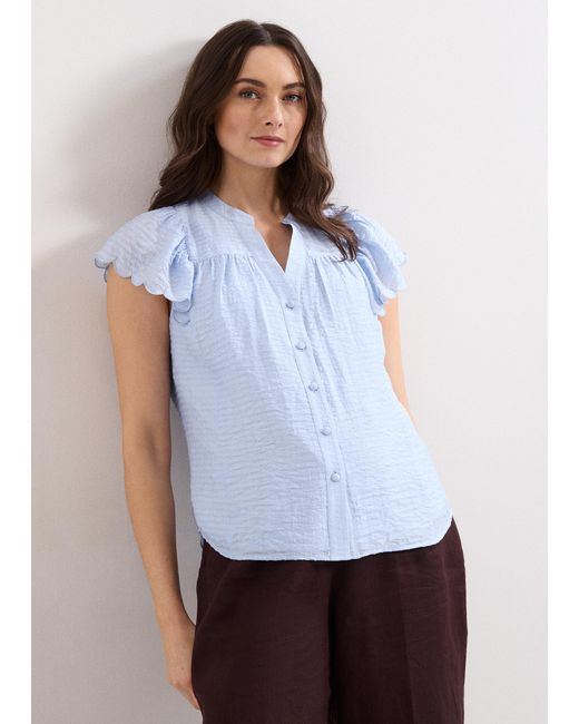 Phase Eight White Aleasha Cotton Blouse