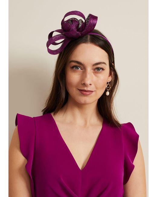 Phase Eight Purple 's Flower Headband
