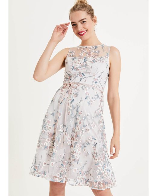 phase eight ditsy embroidered dress