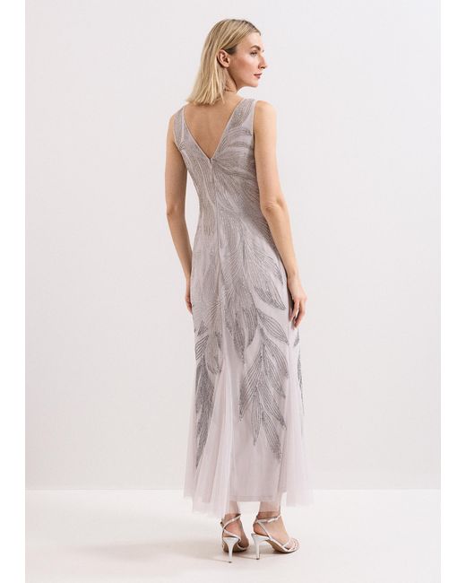 Phase Eight Reina Beaded Maxi Dress in Pink | Lyst UK
