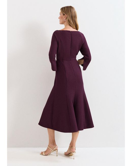 Phase Eight Purple Petite Sienna Tux Midi Dress