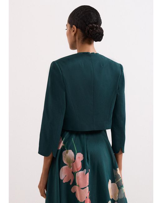 Phase Eight Green Arlette Cropped Jacket