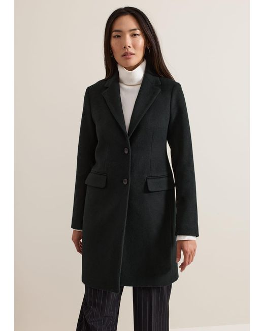 Phase Eight Black Lydia Wool Coat