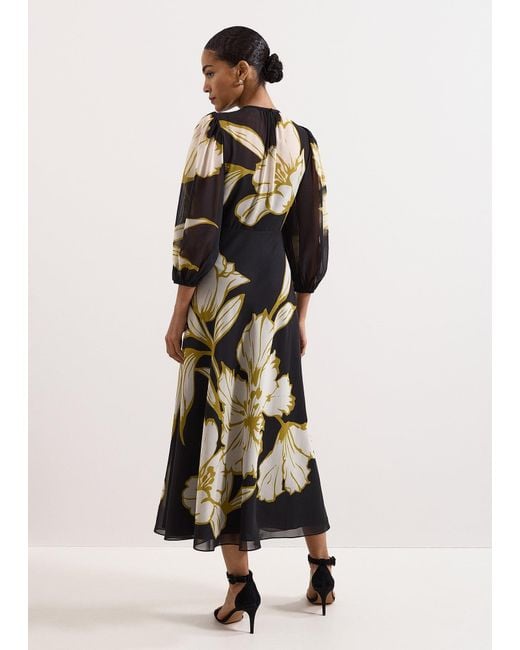 Phase Eight White Petite Eve Floral Printed Maxi Dress