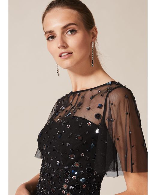 Phase Eight Black And Multi Molly Short Sequin Dress