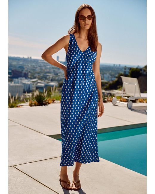 Phase Eight Blue Tina Spot Slip Dress