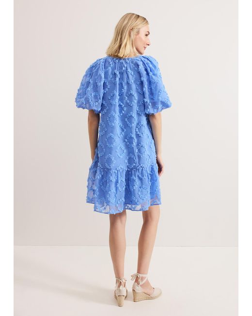 Phase Eight Blue Bella Textured Mini Dress