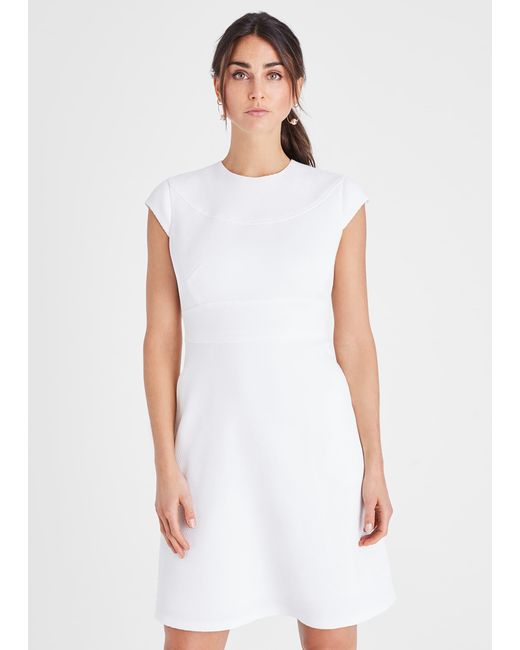 Phase Eight White Norika Textured Dress