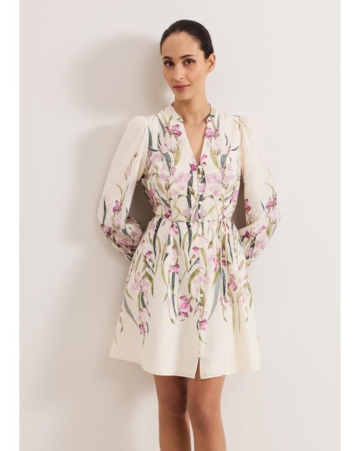 Phase Eight Natural Velma Floral Dress