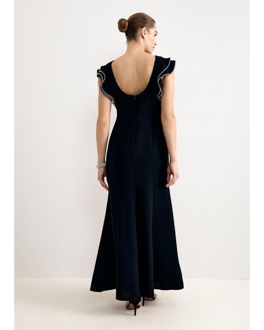 Phase Eight Blue Claudia Diamonte Detail Maxi Dress