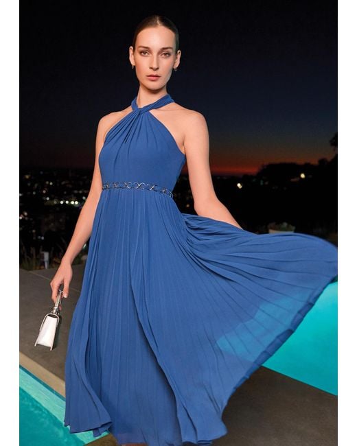 Phase Eight Blue Sathia Midi Dress