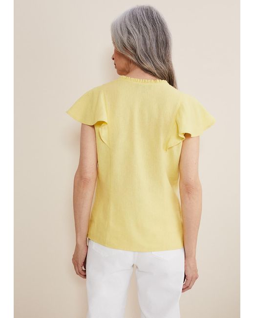 Phase Eight Natural Ines Linen Top