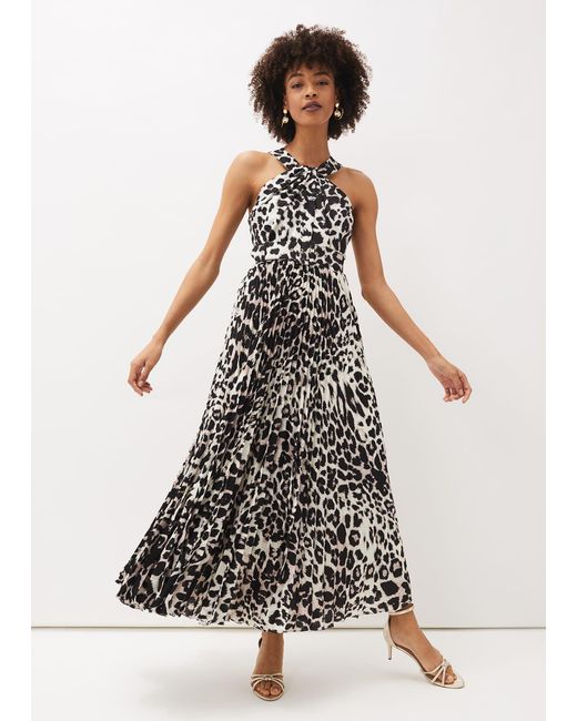 Phase Eight Multicolor Chelsie Leopard Print Midaxi Dress