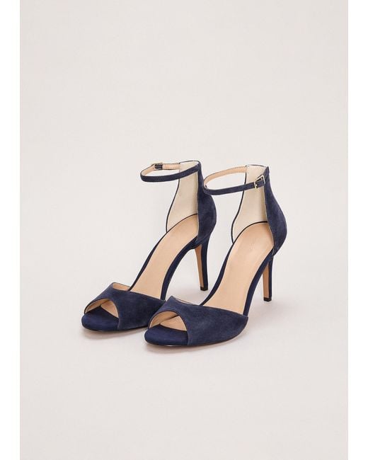Phase Eight Blue Suede Sandals