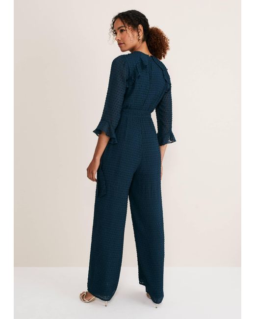 Phase Eight Blue Hattie Wrap Jumpsuit