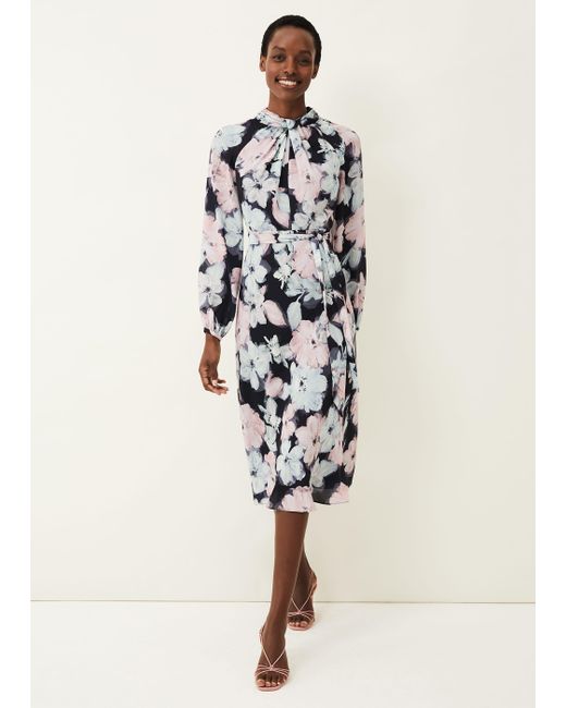 Phase Eight Natural Ella Floral Print Dress