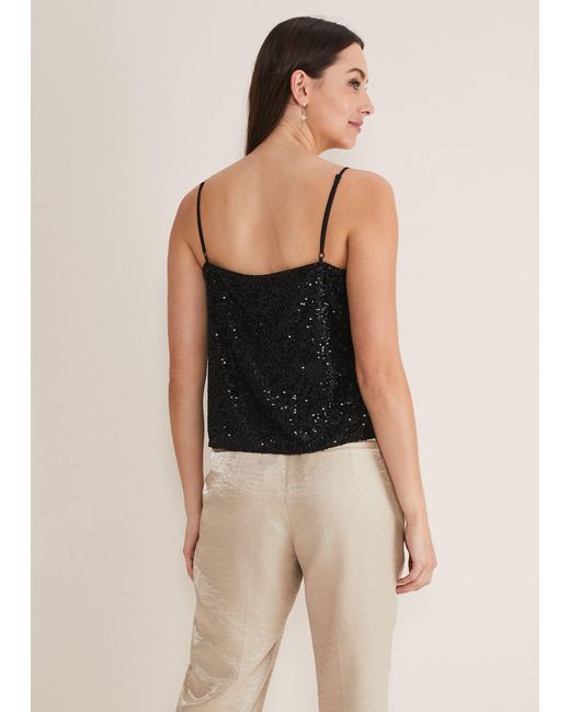 Phase Eight Black Ivy Sequin Camisole