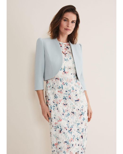 Phase Eight White Leanna Cropped Jacket