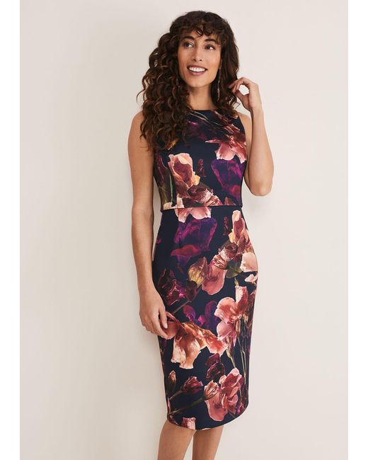 Phase Eight Multicolor Lorna Double Layer Scuba Dress