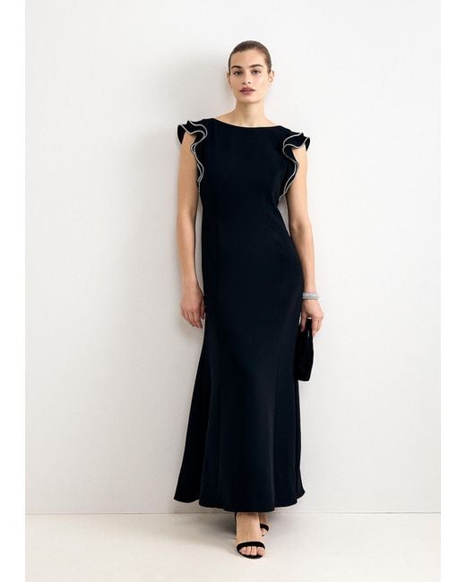 Phase Eight Blue Claudia Diamonte Detail Maxi Dress