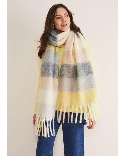 Phase Eight Blue Soft Stripe Scarf
