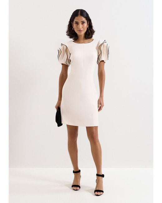 Phase Eight Natural Joy Ruffle Mini Dress