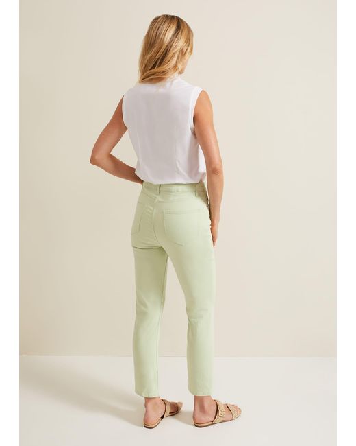 Phase Eight Natural Lindsey Cropped Straight Leg Jeans