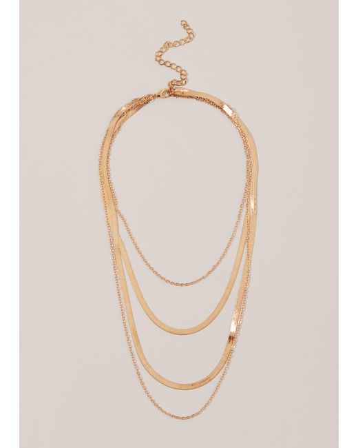 Phase Eight White 's Gold Layered Necklace