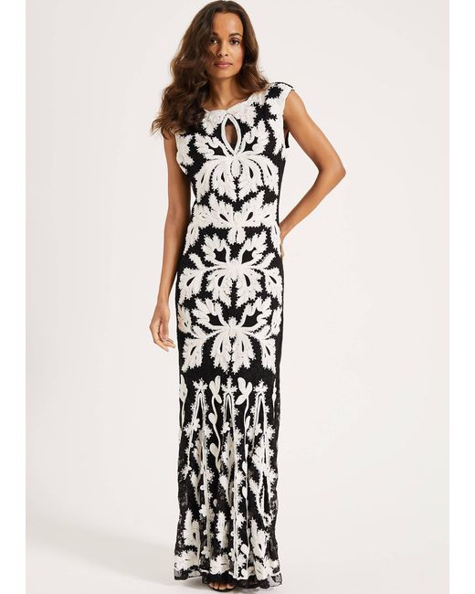 Phase Eight White Paige Tapework Dress