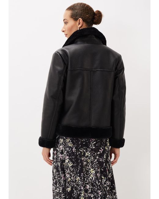 Phase Eight Black Kya Aviator Jacket