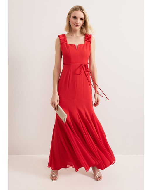 Phase Eight Red Ansley Strappy Maxi Dress