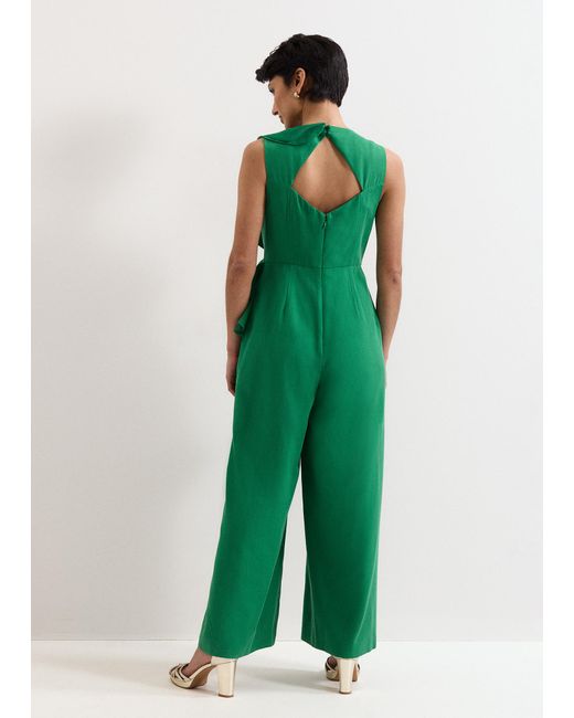 Phase Eight Green Jillian Ruffle Jumpsuit