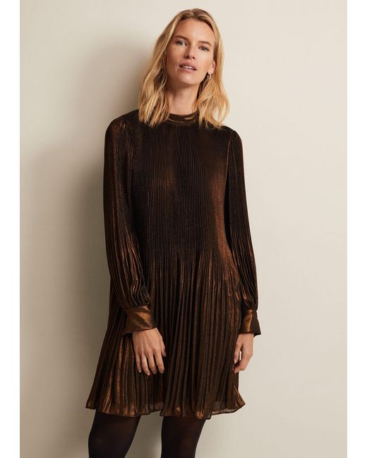 Phase Eight Natural 's Annabel Foil Dress