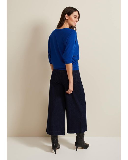 Phase Eight Blue Leyla Denim Culotte