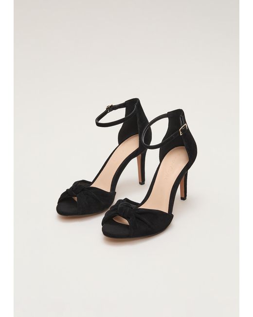 Phase Eight White Suede Knotted Sandal