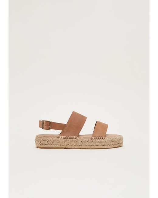Phase Eight Natural Suede Chunky Sandals