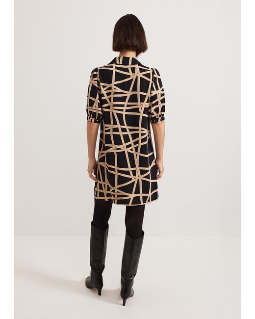 Phase Eight Black Darlia Ribbon Tunic Dress