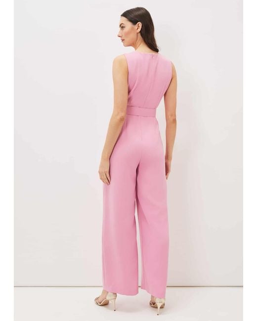 Phase Eight Pink Lissia Wide Leg Jumpsuit