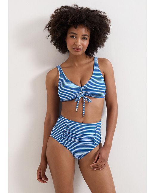 Phase Eight Blue Colbalt Stripe Bikini Bottom