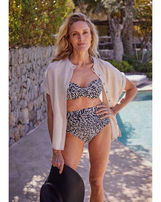 Phase Eight Gray Sasha Print Bikini Bottom