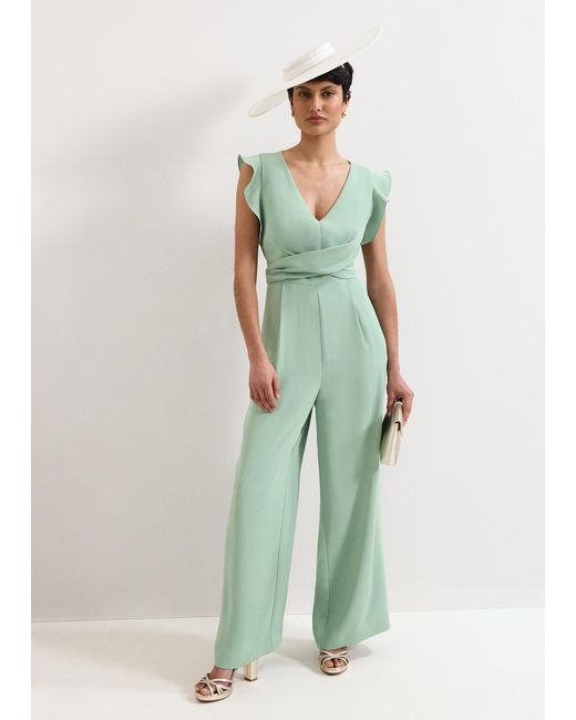 Phase Eight Green Petite Ayla Wide Leg Jumpsuit