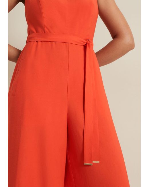 Phase Eight 's Petite Marta Red Culotte Jumpsuit